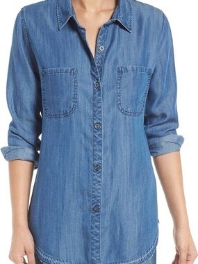 RAILS Carter Lyocell Chambray Shirt Minimalist Soft Girl Coastal